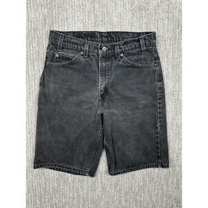 Vtg Levis 550 Orange Tab Jean Shorts Jorts Faded Black Denim USA Made‎ Mens 32